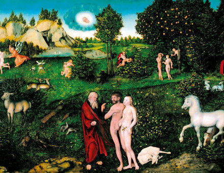 Paradise, by Lucas Cranach  the Elder, 1530, now in the Kunsthistorisches Museum, Vienna.