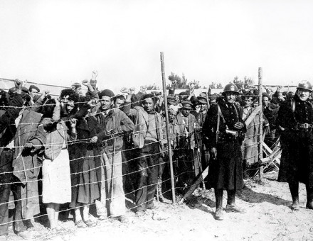 Spanish refugees interned at Argelès-sur-Mer, February 8th, 1939