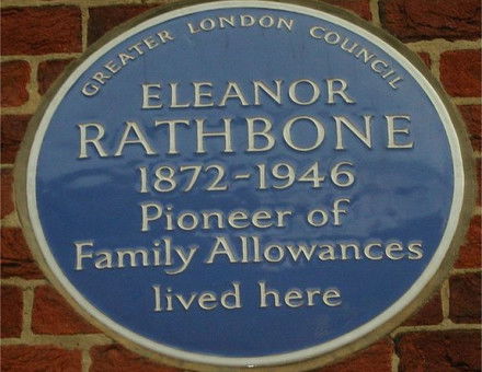 Blue plaque on Eleanor Rathbone's house in Tufton Street, Westminster, London, 2007.