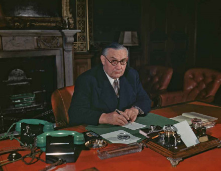 Ernest Bevin as Foreign Secretary, August 1945 © Popperfoto/Getty Images