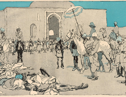 The 1919 Amritsar Massacre depicted in a contemporary illustration. © Chronicle/Alamy