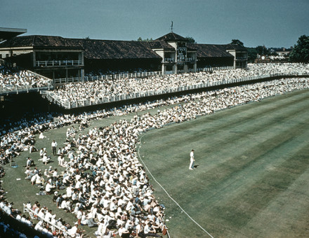 Out on the boundary: the 1961 Ashes test match at Lord's. © Popperfoto /Getty Images.