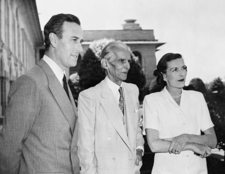 Lord and Lady Mountbatten with Muhammad Ali Jinnah.