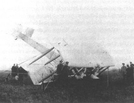 Alcock and Brown landing in Ireland, 1919.