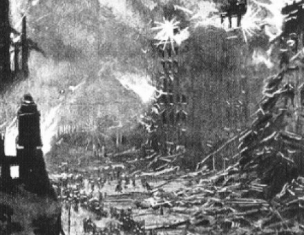 The attack on New York, from George Glendon’s The Emperor of the Air