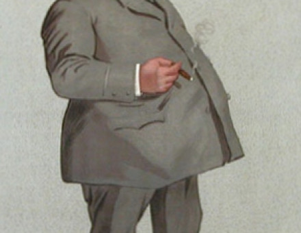 Balfour as caricatured by Spy Leslie Ward in Vanity Fair, March 1892