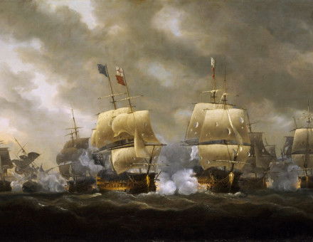 The Battle of Quiberon Bay, Nicholas Pocock, 1812.