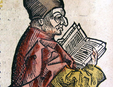 Depiction of the Venerable Bede from the Nuremberg Chronicle, 1493.