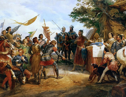 Philip II of France at the Battle of Bouvines
