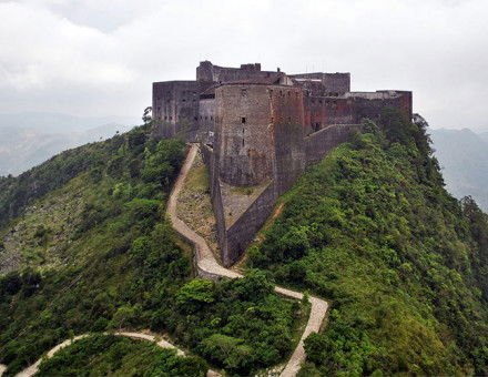 Citadelle Laferrière aerial view from an Army UH-60 Black Hawk during Operation Unified Response