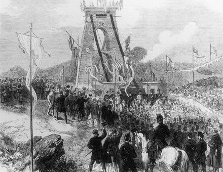 The opening of the bridge, from Illustrated London News, December 17th, 1864.