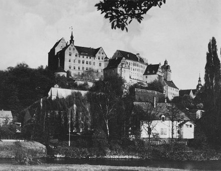 Colditz Castle in April 1945; photo taken by a U.S. Army soldier