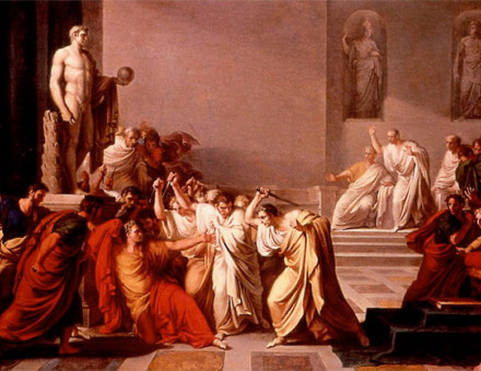 Morte di Giulio Cesare ("Death of Julius Caesar"). By Vincenzo Camuccini, 1798