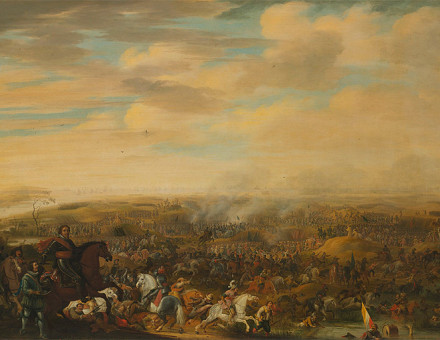 Prince Maurice at the Battle of Nieuwpoort by Pauwels van Hillegaert. Oil on canvas.