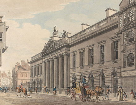 East India House, London, painted by Thomas Malton in c.1800.