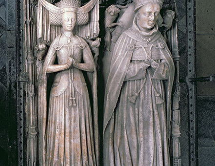 Mighty subject: effigies of Thomas Fitzalan and his wife Beatrice in the family chapel at Arundel Castle.