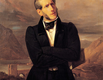Portrait of Alessandro Manzoni, with Views of Lecco by Giuseppe Molteni and Massimo d’Azeglio, 1835.