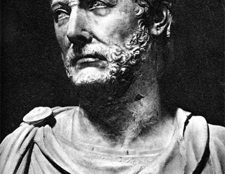 A marble bust, reputedly of Hannibal, originally found at the ancient city-state of Capua in Italy 