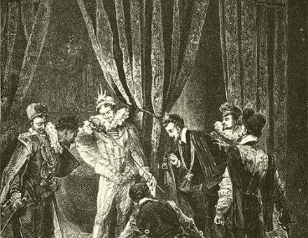 ‘Henry III and the Murder of Guise’, December 23rd,  1588, from Guizot’s A Popular History of France, c.1885, which disparages Henry’s reign.