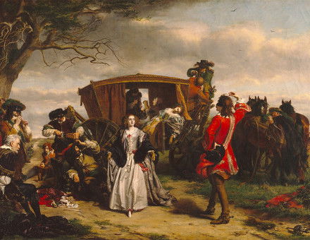 David dances on the moonlit heath, William Powell Frith, late 19th century.