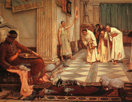 The Favorites of the Emperor Honorius, by John William Waterhouse, 1883