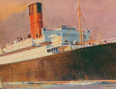 Postcard of RMS Lancastria