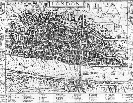 Map of London, 1593