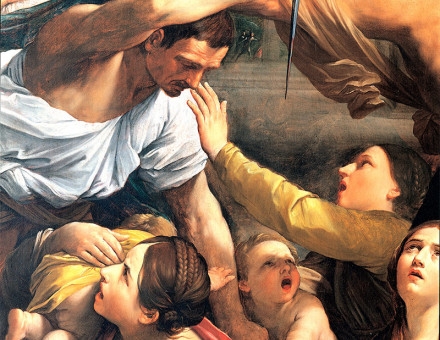 Detail from Massacre of the Innocents, Guido Reni, 1611.