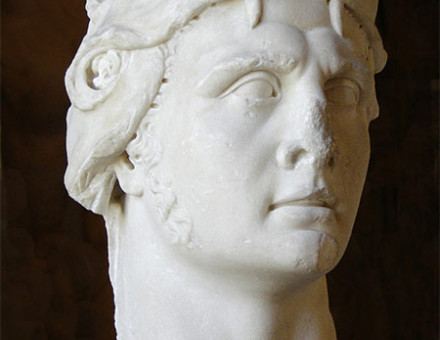 Portrait of the king of Pontus Mithridates VI as Heracles. Marble, Roman imperial period (1st century).