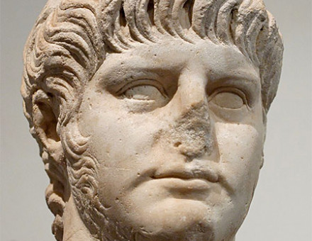 A marble bust of Nero, Antiquarium of the Palatine.