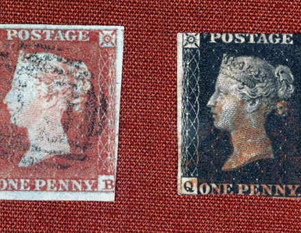 Alpha mail: an original Penny Red and Penny Black