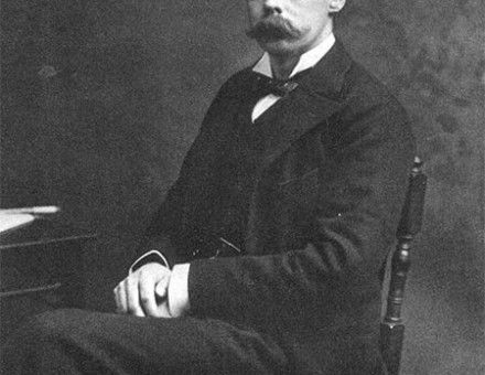 Portrait photograph of Lord Randolph Churchill taken in 1883.