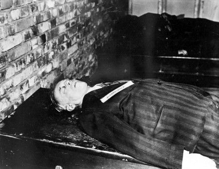 Joachim von Ribbentrop's body after his execution.