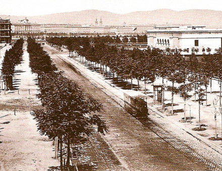 The Burgring section of the Ringstrasse in 1872