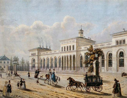 The Frankfurt terminus of the Taunus railway, financed by the Rothschilds. Opened in 1840, it was one of Germany's first railways.