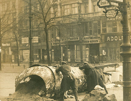 January 1919: Barricade in Berlin during the uprising
