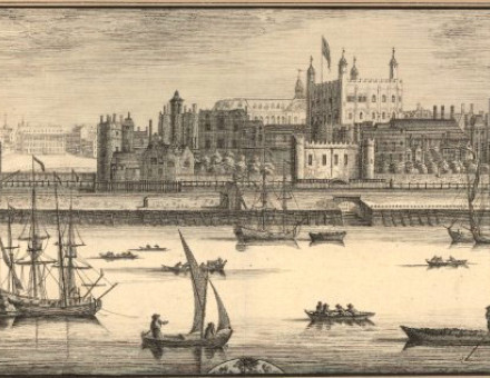 An engraving of the Tower of London in 1737 by Samuel and Nathaniel Buck