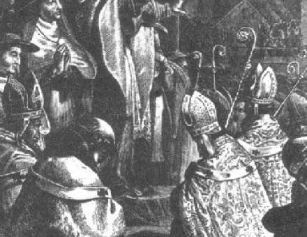 Pope Urban II preaches the First Crusade at the Council of Clermont.