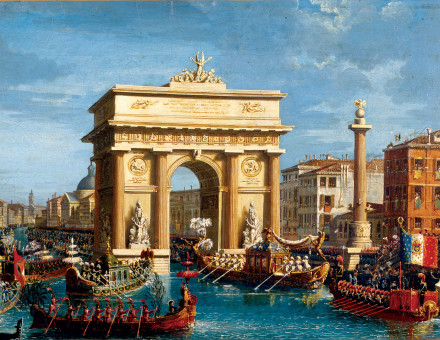 Arrival of Napoleon in Venice, by Giuseppe Borsato, 19th century.
