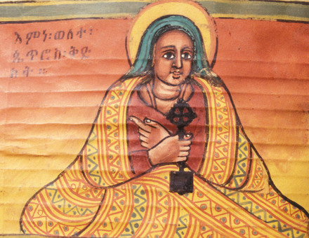 Portrait of Walatta Petros, 18th-century manuscript, Ethiopia