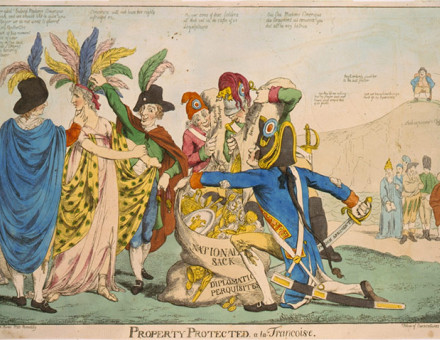 A British political cartoon depicting the affair