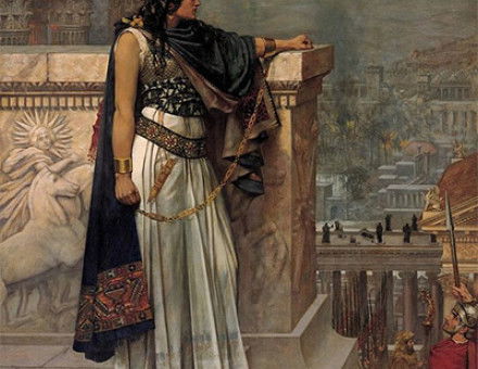 Queen Zenobia's Last Look Upon Palmyra, by Herbert Gustave Schmalz. Original on exhibit, Art Gallery of South Australia, Adelaide.