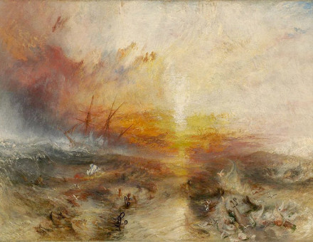 The Slave Ship, J. M. W. Turner's representation of the mass-murder of slaves, inspired by the Zong killings.