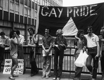 Members of the Gay Liberation Movement, London, July 4th, 1977