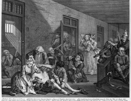 William Hogarth's A Rake’s Progress (Plate VIII), 1734-5