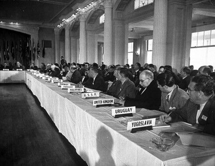 Making money: delegates at the Bretton Woods Conference, 1944