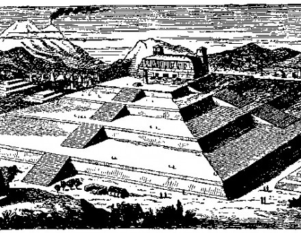 Artist's impression of the pyramid at its height