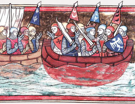 Crusaders embark for the Levant