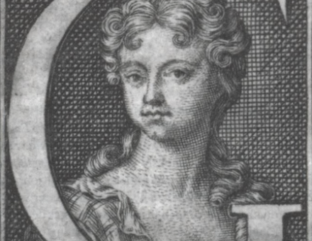 Engraving from a self-portrait, published in two of her works.