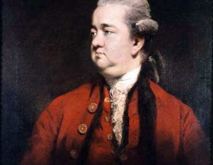 Portrait of Edward Gibbon (1737–1794) by Sir Joshua Reynolds.